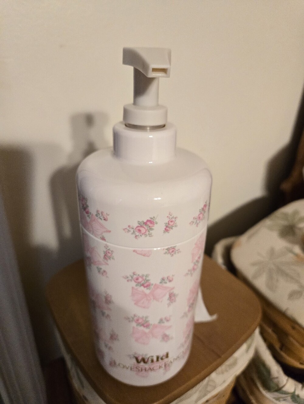 Love Shack Fancy Flower White and Pink Dispenser Use With Your Favorite Soap